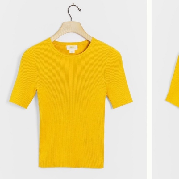 Anthropologie NWT Maeve Josefa Ribbed Tee Size XS - Picture 2 of 16